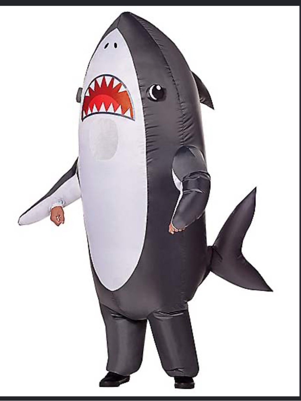 Spirit Kids Inflatable Shark Costume - Grey, White, Red